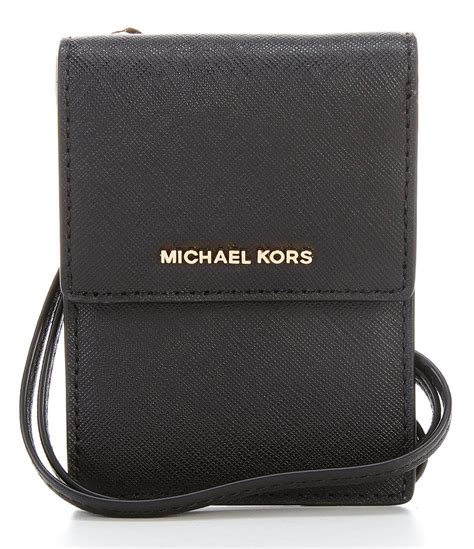 michael kors lanyard wallet|Michael Kors saffiano lanyard.